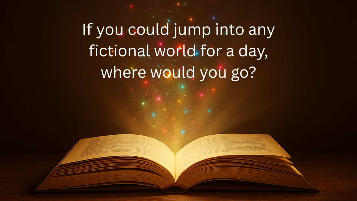 ✨ Fun Friday! ✨
If you could jump into any fictional world for a day, where would you go? 🌎📚