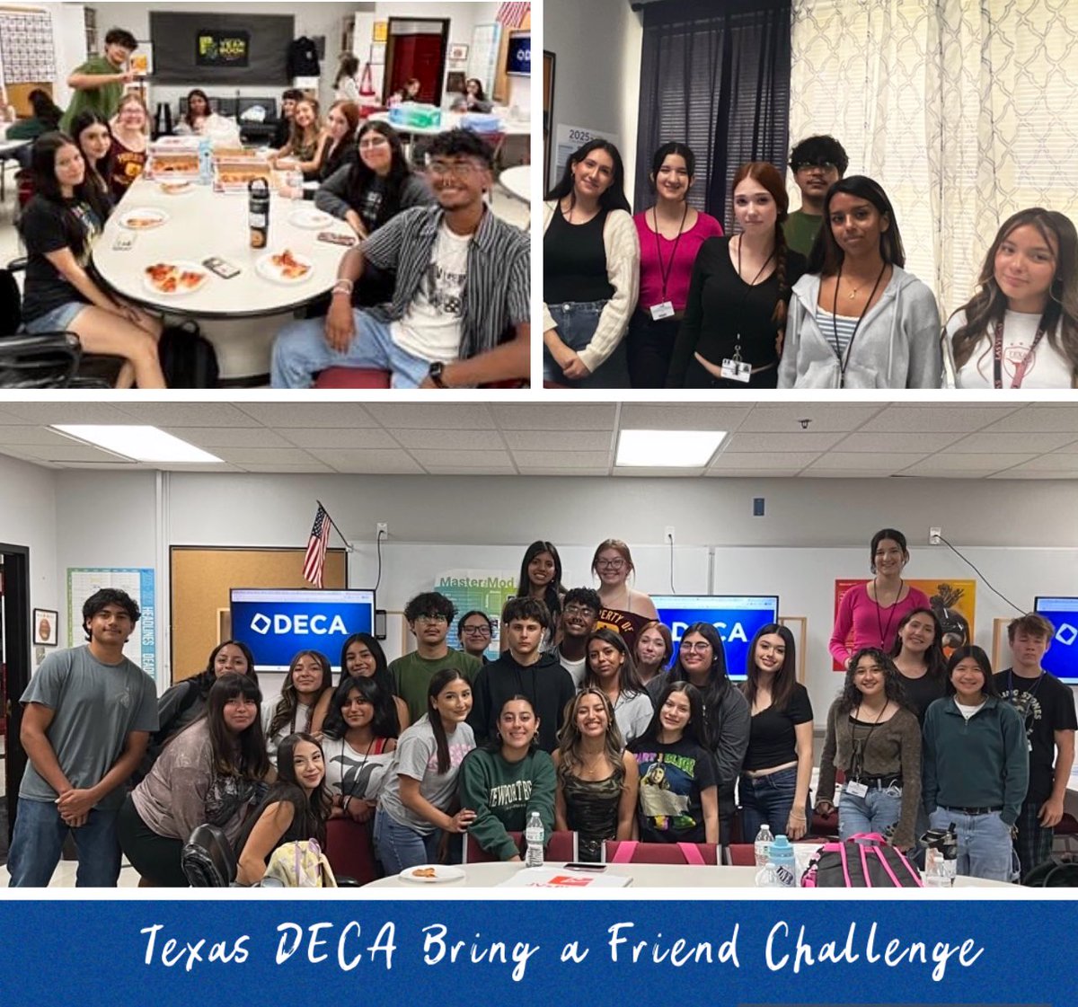 hanks_deca's tweet photo. Thank you to everyone who joined the Texas DECA ‘Bring a Friend’ challenge! We had a great turnout! 💙🔷 🏰 https://t.co/Ozni4ulsZm