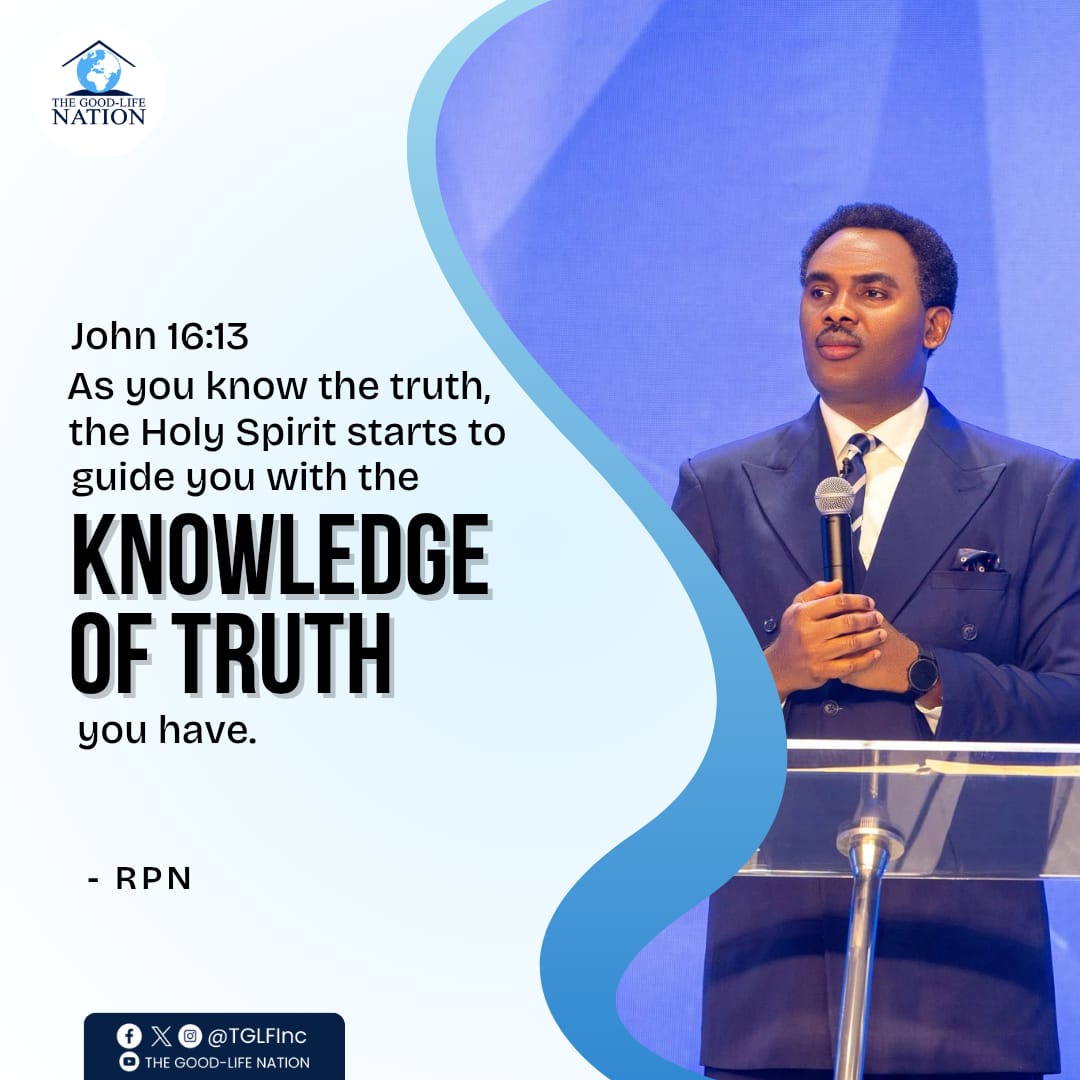 John 16:13
As you know the truth, the Holy Spirit starts to guide you with the knowledge of truth you have. -RPN 

#RPN 

#APeopleCome