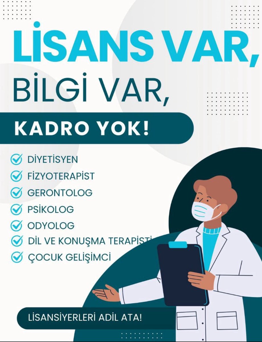 OdyologBirligi's tweet photo. Lisans var, bilgi var, emek var…
Ama kadro yok, gelecek belirsiz.
Onca yılın çalışması, alın teri ve birikim boşa mı gidecek?
Biz hakkımız olan istihdamı istiyoruz! @drmemisoglu @saglikbakanligi 

#SBdenLisansaAdilKadro https://t.co/K0AgX5iwio