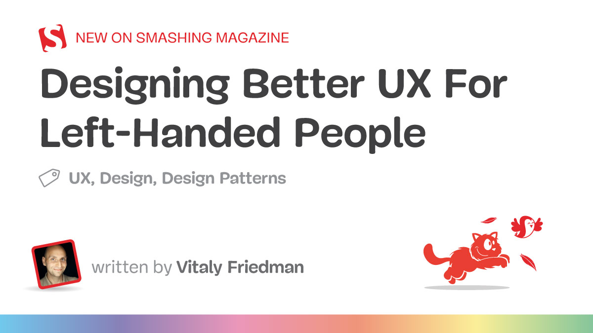 MeasuringU's tweet image. Designing Better UX For Left-Handed People. (Smashing Magazine) smashingmagazine.com/2025/07/design…