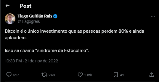 jogamassa's tweet photo. @Tiagogreis Seguir conselho teu é perde mais de 630 % de lucro se não tivesse ouvido você kkkkkkkkkkk https://t.co/JgzCQRt0sW