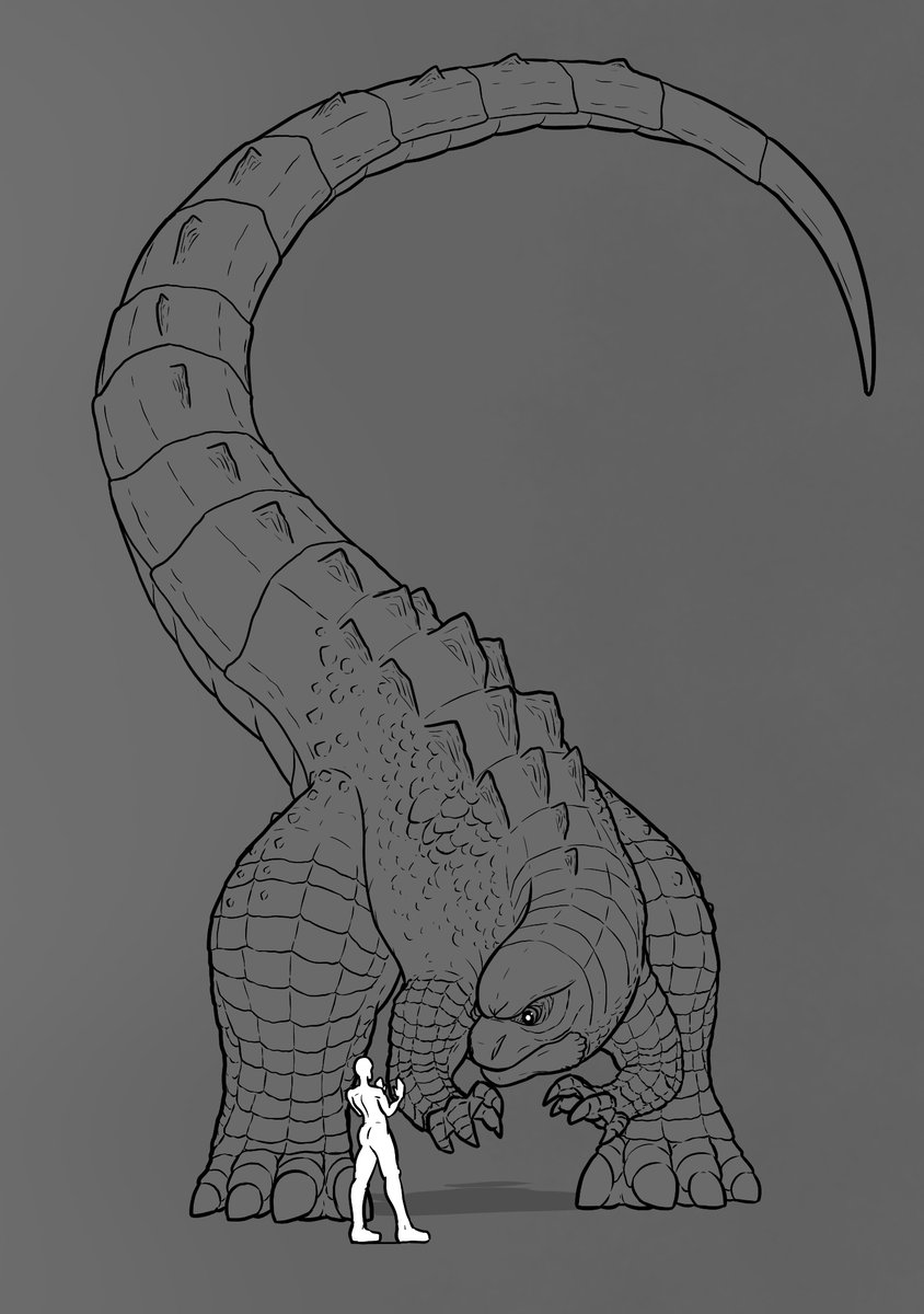 Junior notices you, what do you do? #godzilla #GodzillaXKongSupernova #godzillaart #godzillajr #ゴジラ