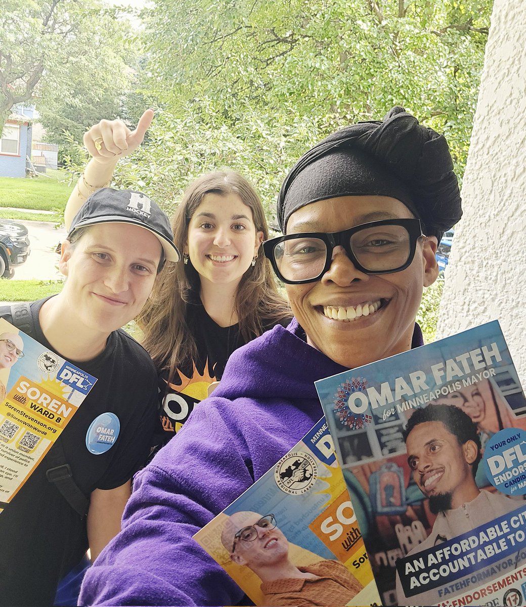 Vote Conley (@voteconley) on Twitter photo Under the weather today & can't make the big rally. What I can do is open my door to first-time knockers with great energy for <a href="/sorenmpls/">Soren With Ward 8</a> and <a href="/OmarFatehMN/">Omar Fateh</a>!! I was their first door & with all the cheering we did, I know they have the energy needed to get everyone on board today! Under the weather today & can't make the big rally. What I can do is open my door to first-time knockers with great energy for <a href="/sorenmpls/">Soren With Ward 8</a> and <a href="/OmarFatehMN/">Omar Fateh</a>!! I was their first door & with all the cheering we did, I know they have the energy needed to get everyone on board today!