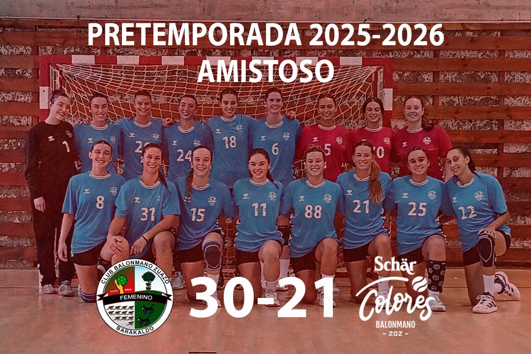 Club Balonmano Zuazo (@cbmzuazo) on Twitter photo 🏆 PRETEMPORADA 2025-26
📌 Gorostiza - Barakaldo
🆚️ <a href="/CbmZuazo/">Club Balonmano Zuazo</a> 30-21 <a href="/ScharZaragoza/">Schär COLORES Zaragoza</a>
🎙 Victoria de nuestras #GuerrerasZuazotarras ante un luchador rival! Partido de mucho desgaste y con tramos muy iguañados que consiguimos descifrar en la recta final! 👏👏 #AupaNeskak
#ZuazoGara 🏆 PRETEMPORADA 2025-26
📌 Gorostiza - Barakaldo
🆚️ <a href="/CbmZuazo/">Club Balonmano Zuazo</a> 30-21 <a href="/ScharZaragoza/">Schär COLORES Zaragoza</a>
🎙 Victoria de nuestras #GuerrerasZuazotarras ante un luchador rival! Partido de mucho desgaste y con tramos muy iguañados que consiguimos descifrar en la recta final! 👏👏 #AupaNeskak
#ZuazoGara