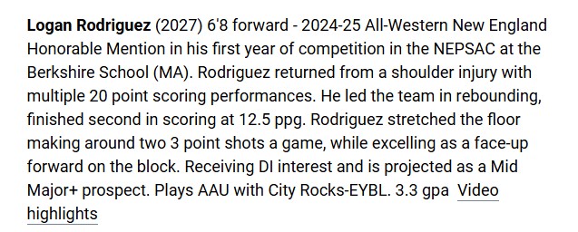 D1 Forward Prospect
Transfers to Albany Academy
recruitthebronx.com/index.php/pros…