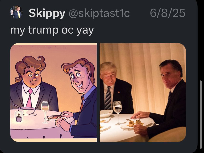this specific genre of artists who draws politicians or internet celebrities like their own little characters will always baffle me how does this keep happening