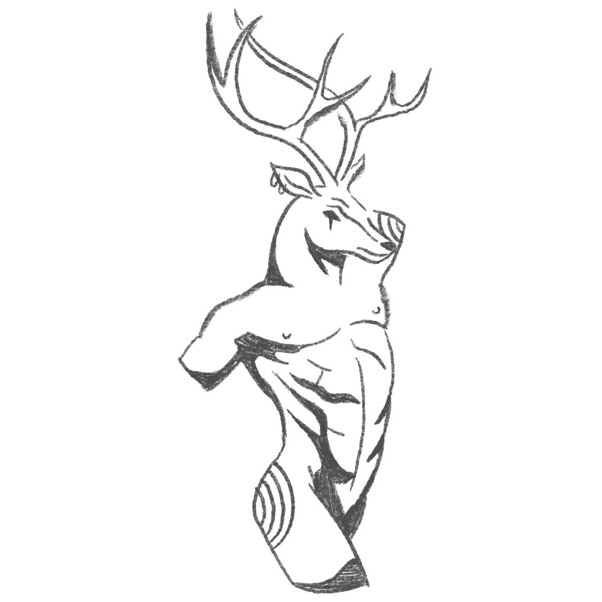 mona_xina_art's tweet image. 29. Venado/ 23 de Agosto 2025/ #sketchbookvirtual