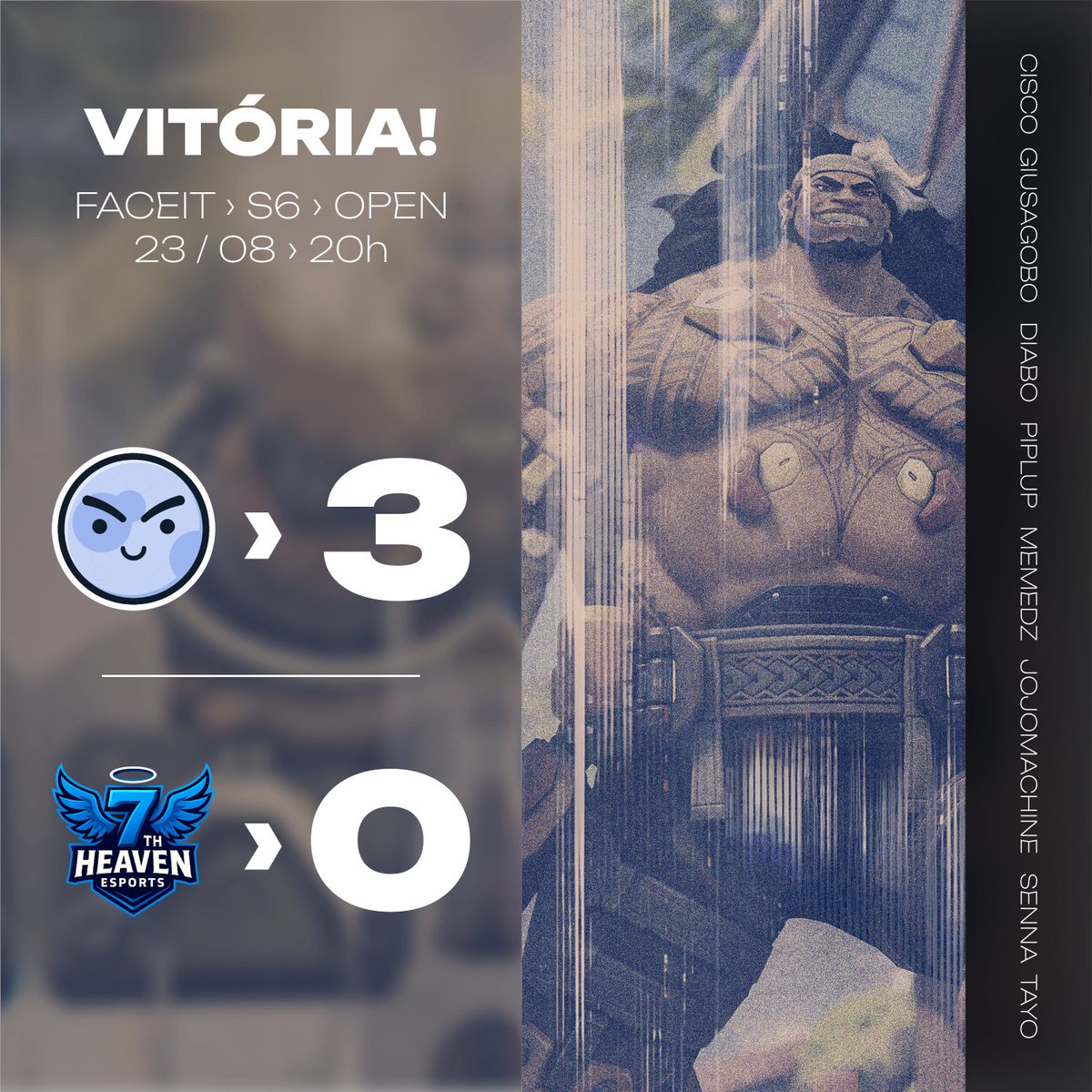 🌕 FINALMENTE! 🌕

Com um 3x0, brilhamo bonito hoje! GG!
Rumo a mais vitórias a partir de agora 🤩

#NoiteDeLuaCheia