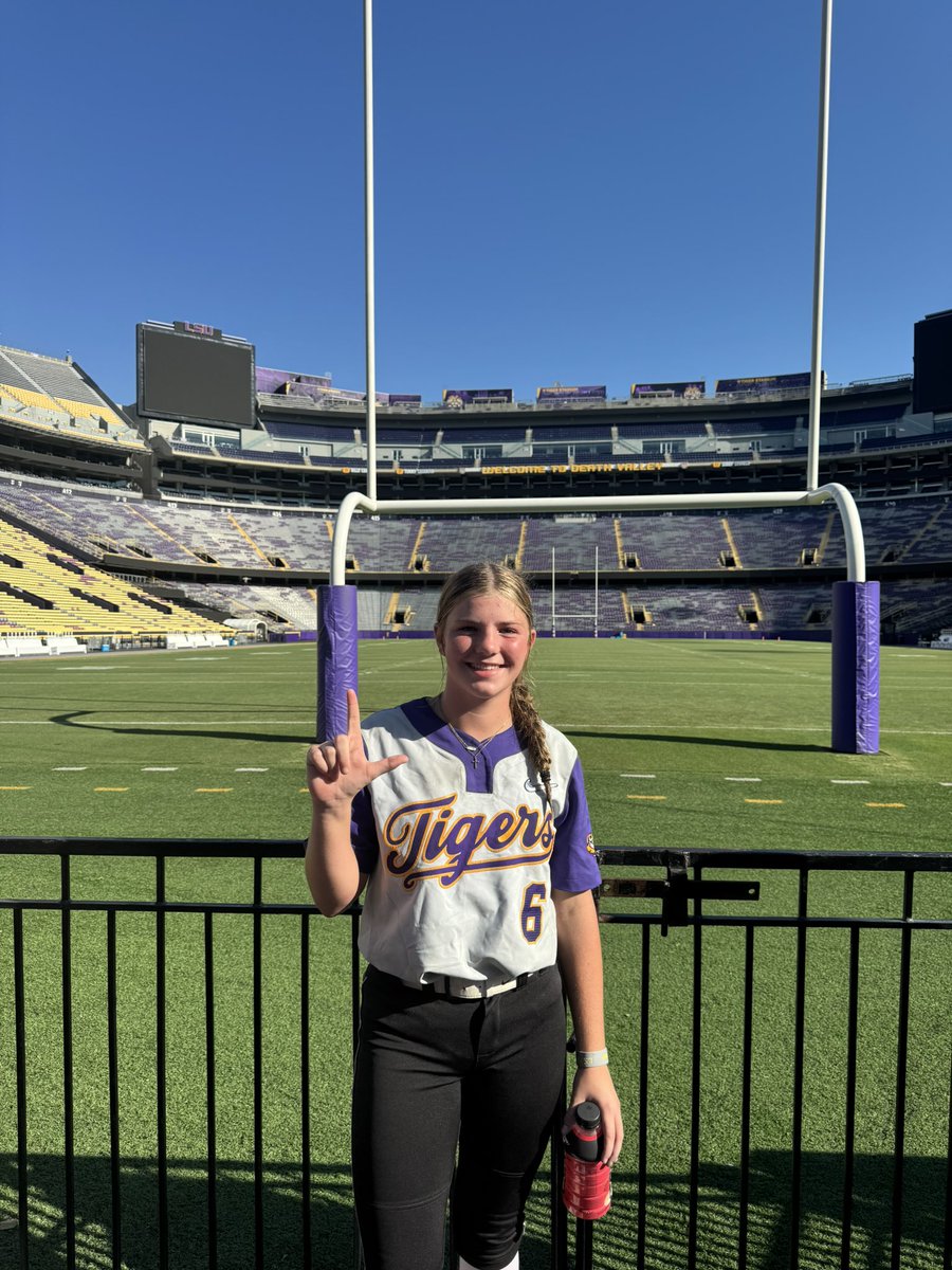 Such an AMAZING time at the LSU Elite 50 camp today!  

Thank you <a href="/BethTorina/">Beth Torina</a> <a href="/LSU_SandraMoton/">Sandra</a> <a href="/CoachNealPT/">Bryce Neal</a> <a href="/Tpleasants17/">Taylor Pleasants</a> &amp; <a href="/LSUsoftball/">LSU Softball</a> for a great day!

Enjoyed competing on the field &amp; getting to see your BEAUTIFUL campus!  Will definitely be back! <a href="/MHSBearSB/">Montgomery Lady Bears Softball</a> <a href="/AMAHouTX2029/">Athletics Mercado Academy 2029 Christie</a>