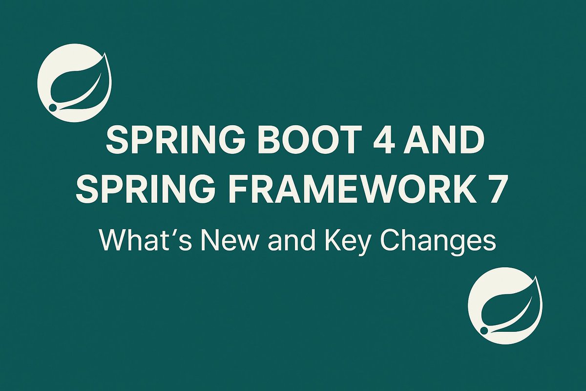 loiane's tweet image. 🚀 Big news for Java devs: Spring Boot 4 + Spring Framework 7 are coming this November (2025)!
Here’s what’s new and why it matters 👇

#SpringBoot #SpringFramework #Java
