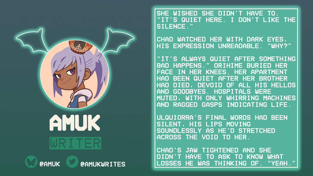 🦇Contributor Introduction🦇

This wonderful writer is showing off their bleach fandom pride with their awesome work welcome <a href="/amukWrites/">amuk</a>  to the zine!!