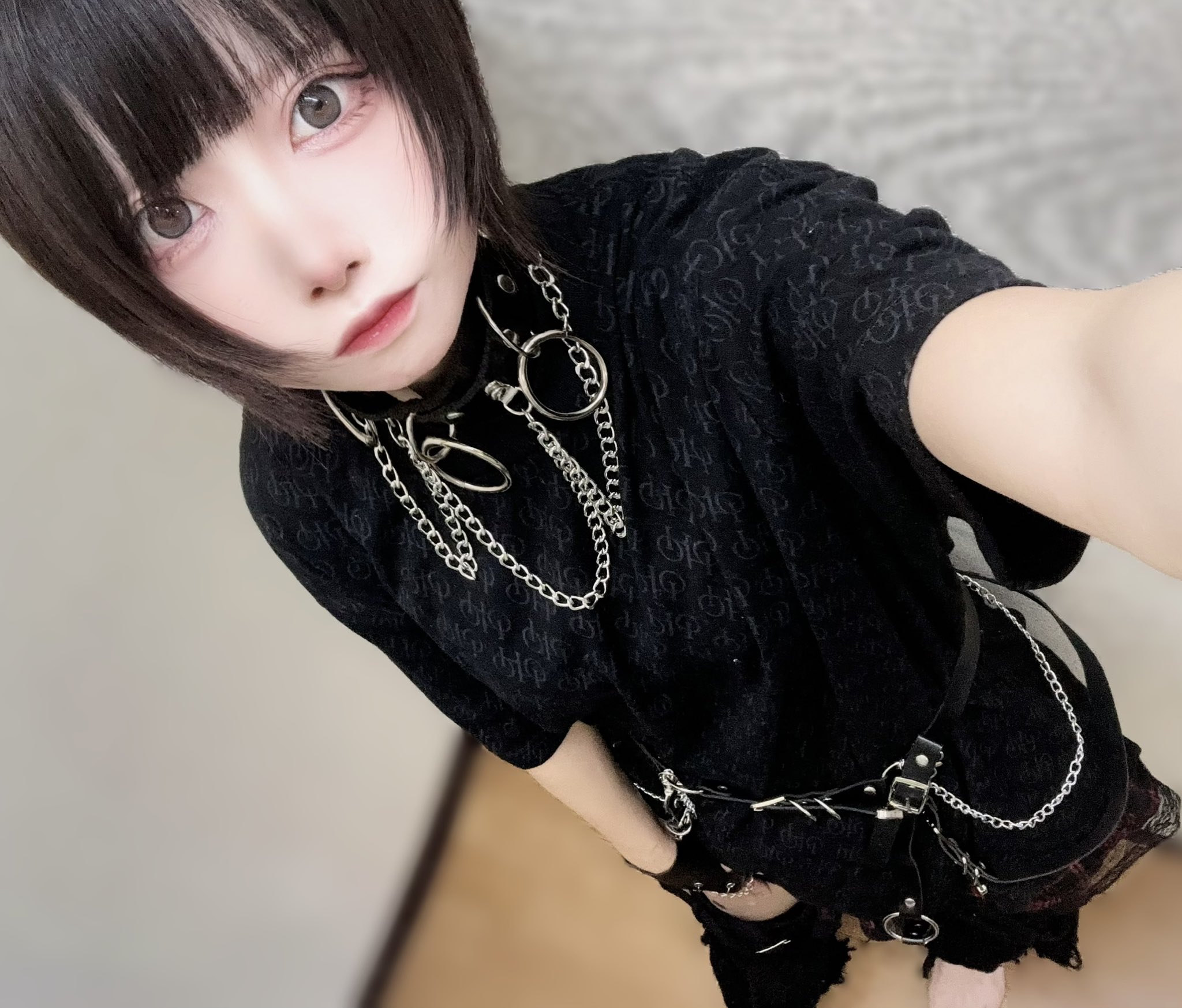 ぽんちゃんページ コウペンちゃん Tシャツ ボーダー ホワイト