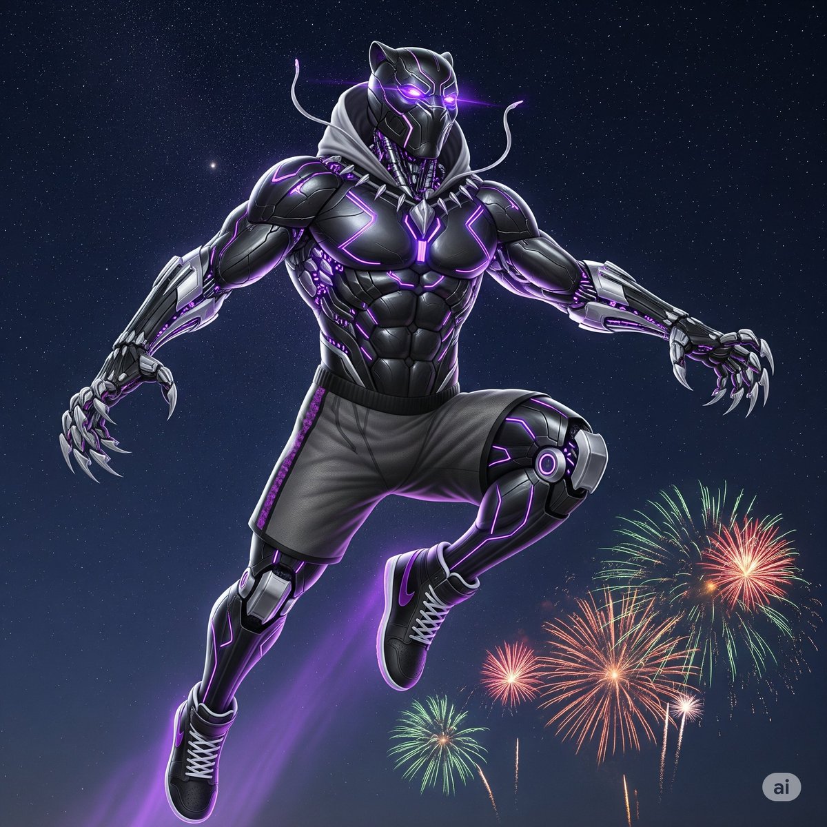 "Libérate del peso del mundo, pues tu espíritu es el vibranium que resplandece en la noche. Que tu alma baile al ritmo de las estrellas de Wakanda y que cada instante sea un destello de tu magia interior." 🌃🪄✨