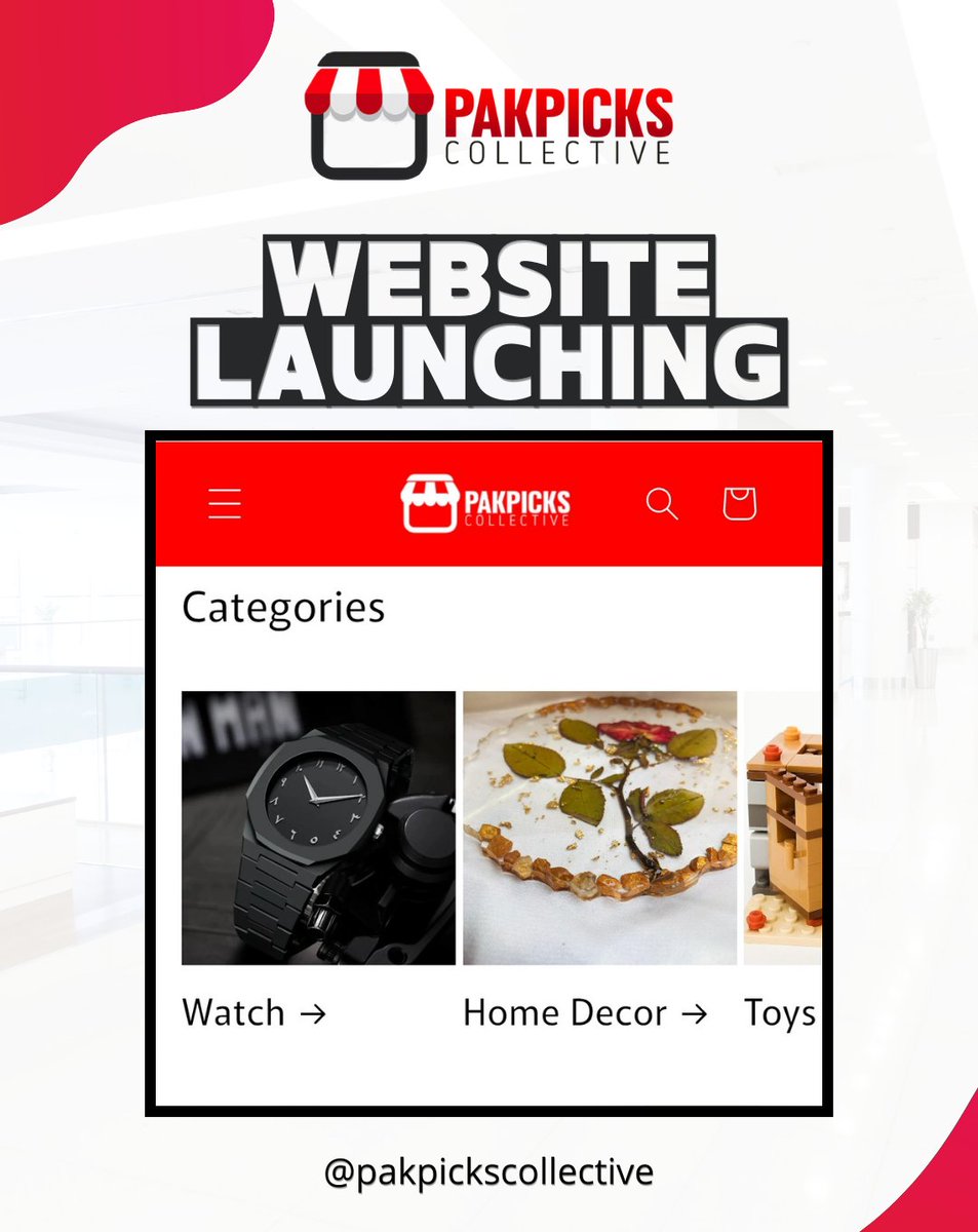 pakpicks's tweet image. ⏳ Only 6 days to go!
The wait is almost over 🎉 PakPicks Collective Website is officially launching soon!

✨ Explore categories like:
⌚ Watches
🏡 Home Décor
🧸 Toys
… and so much more, all in ONE place!
#PakPicksCollective #WebsiteLaunch #OnlineShoppingPakistan