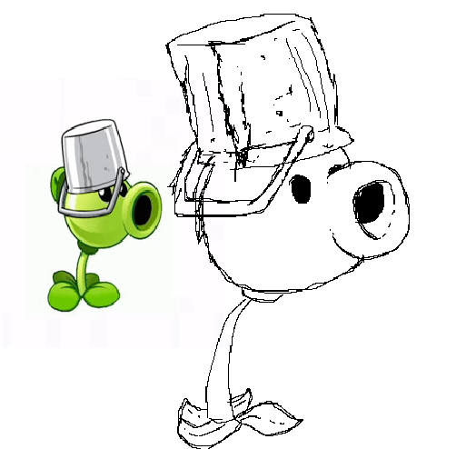 Code_Tickleson's tweet image. made this, #pvz #peashooter