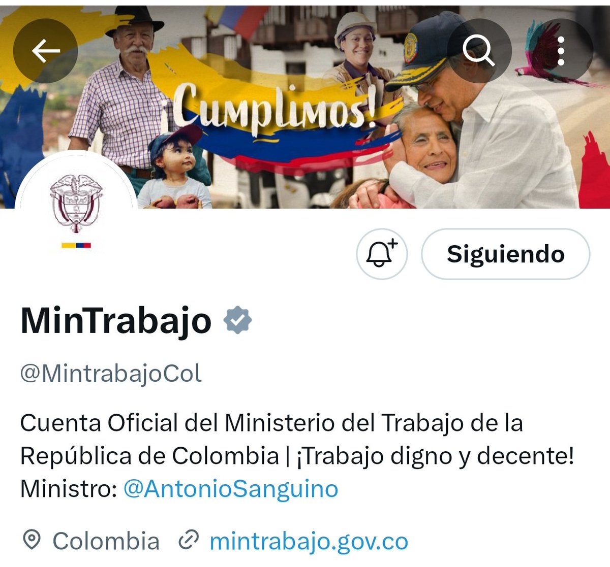 Cuándo será que el Ministerio del Trabajo de Colombia <a href="/MintrabajoCol/">MinTrabajo</a> y el señor ministro Antonio Sanguino <a href="/AntonioSanguino/">Antonio Sanguino</a> se dedican a mejorar cosas tan básicas, como que funcione la radicación de una convención colectiva de trabajo, o el cambio de una Junta Directa de un