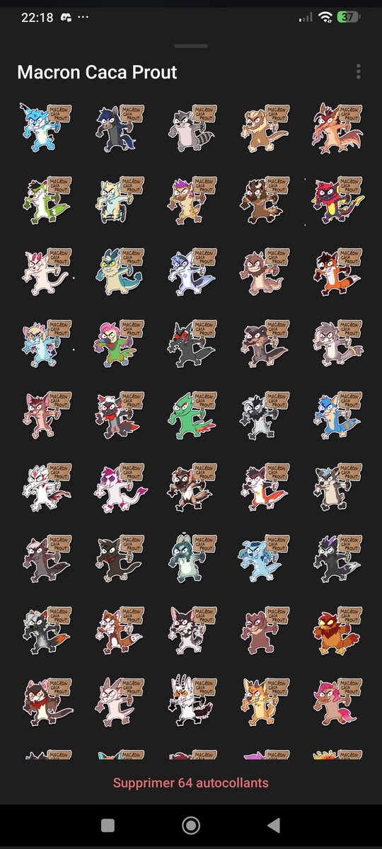 Il existe aussi en version stickers Telegram !