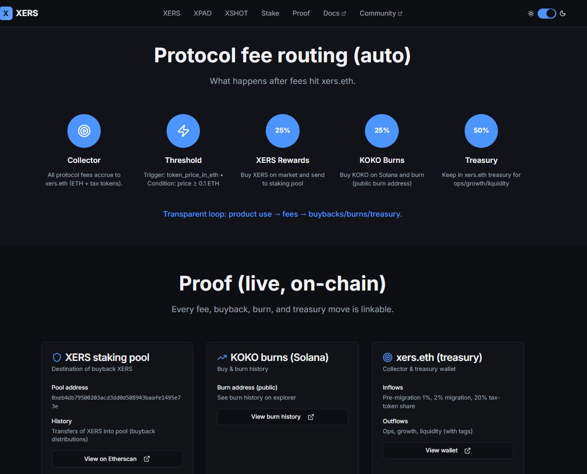 On Solana, launchpads generate millions of dollars every single month just by giving project creators a simple, powerful tool.

Now imagine that happening on Ethereum… but with all fees pumped straight back into the charts, just like BONK did!

$XERS and $KOKO are about to enter