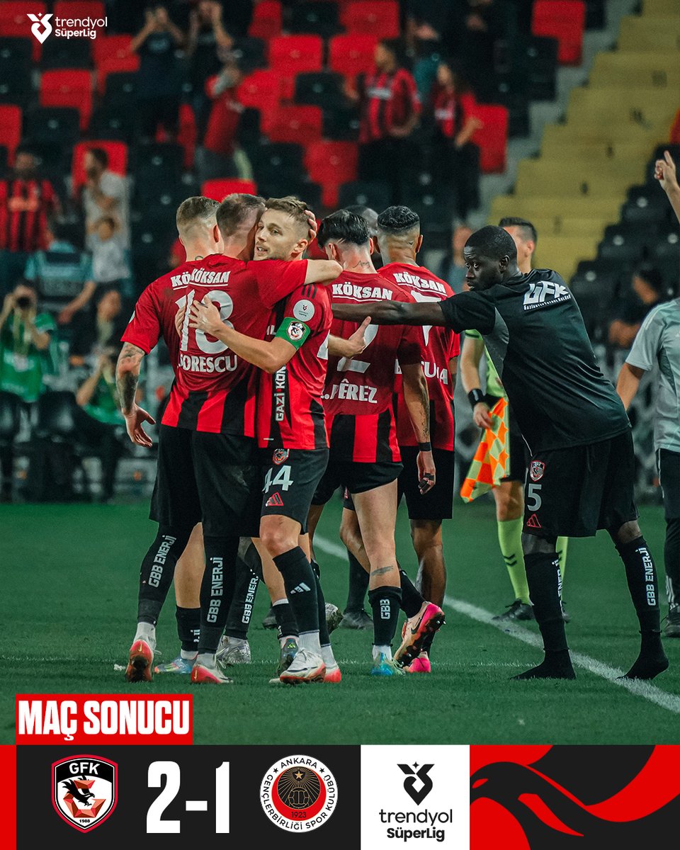 🔴⚫ MAÇ SONUCU | Gaziantep FK 2-1 Gençlerbirliği