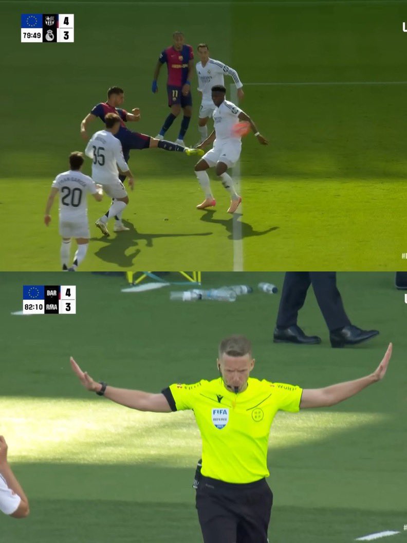 INIE8TAZO's tweet photo. Hernández Hernández también fue el mismo árbitro que revisó la mano de Tchouameni en el último clásico… 🤐🤐🤐 https://t.co/gjxDcSNWZ0