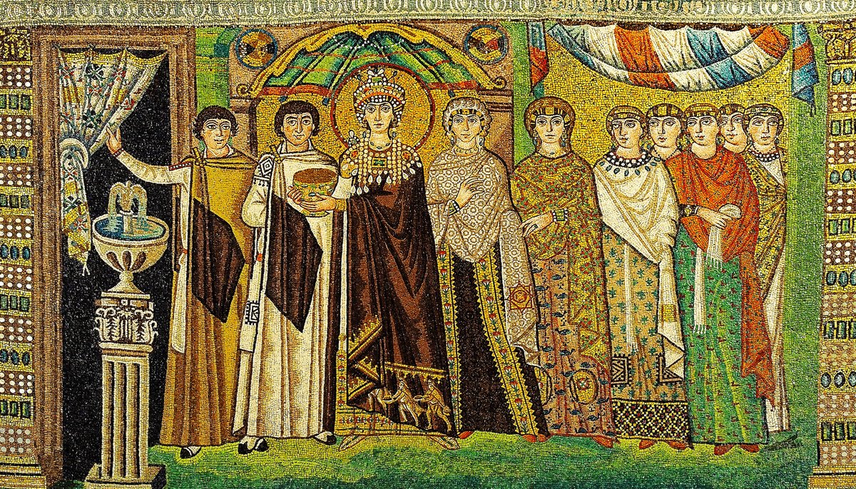 Mosaic of Theodora wikiart.org/en/byzantine-m…