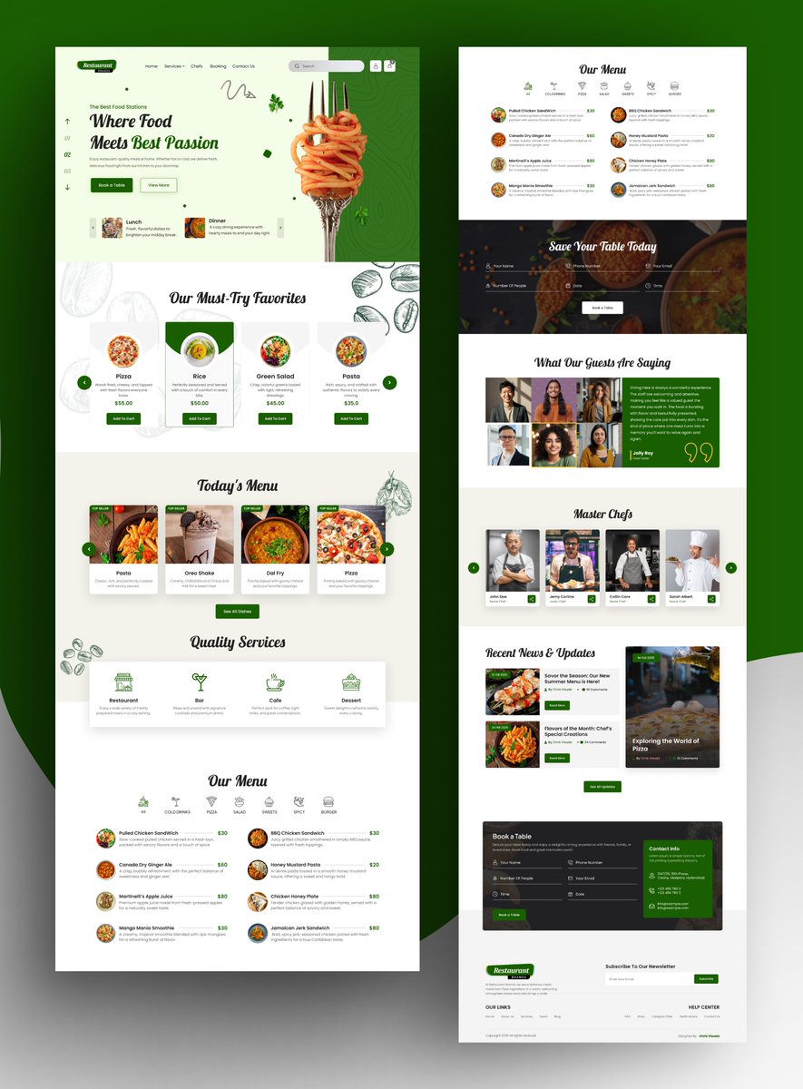 chris_visuals55's tweet image. Food &amp;amp; Restaurant Website ✨