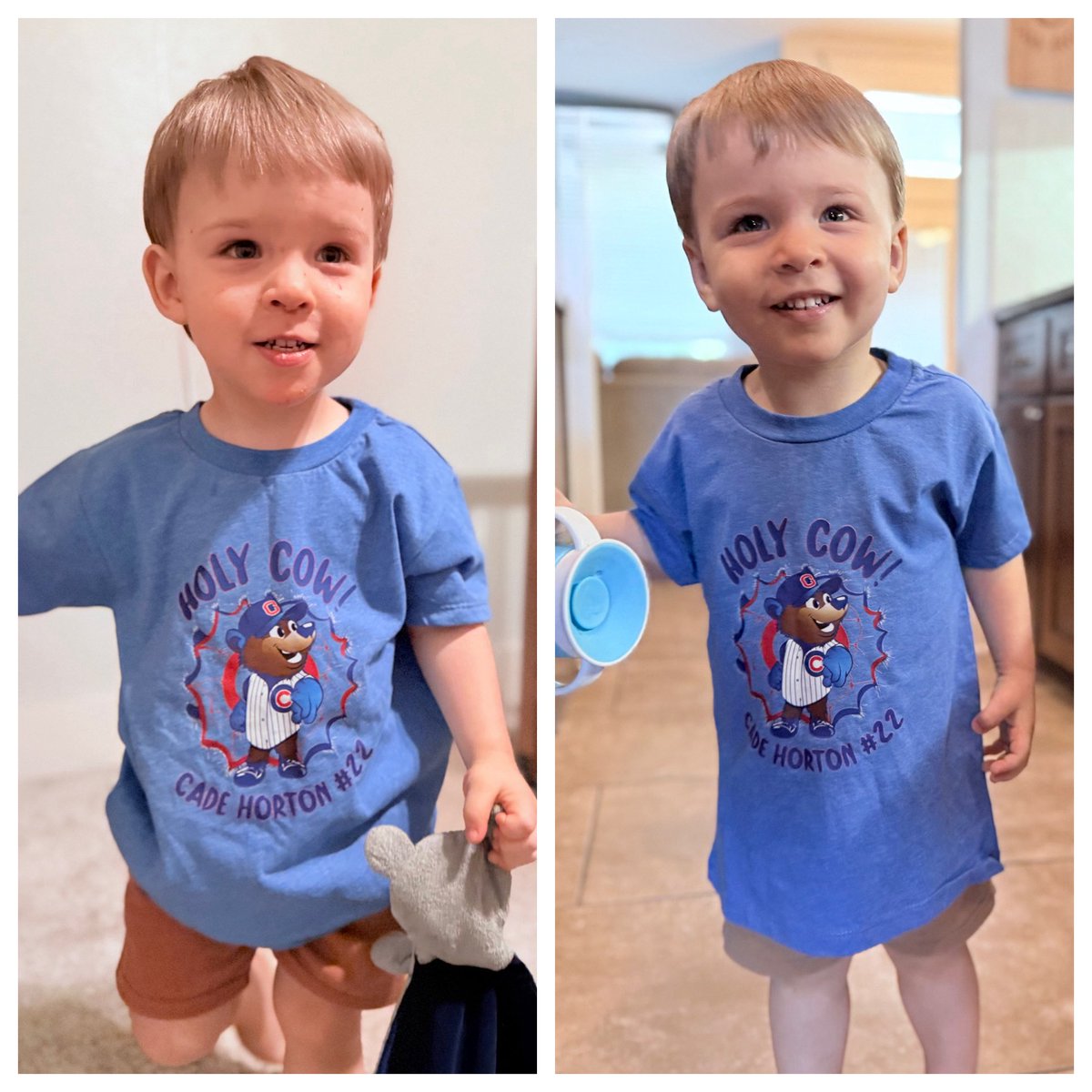 I got to sneak back home from Ft. Worth today, and my boys are rocking shirts of their favorite baseball player <a href="/cadehorton14/">Cade Horton</a> #superfans #cubs I know they can’t wait to see you pitch live in person my dude! #nightmare #cwcw <a href="/Cubs/">Chicago Cubs</a>