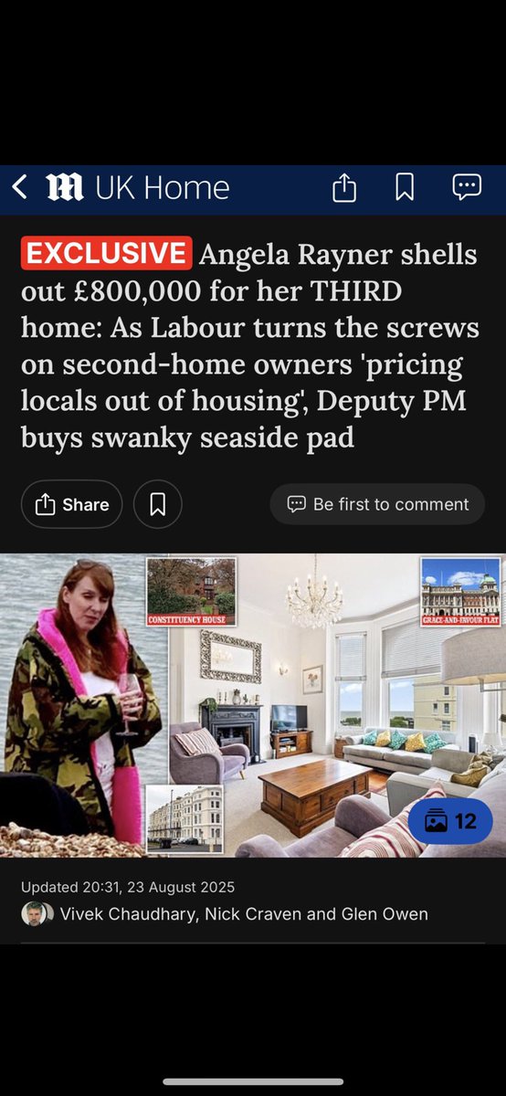 I’m sorry but how can you afford three homes on an MPs salary (albeit a cabinet one) 

Considering she wasn’t born into wealth either or rich before she became an MP 

Smells off - you shouldn’t be able to make that kind of money in politics.