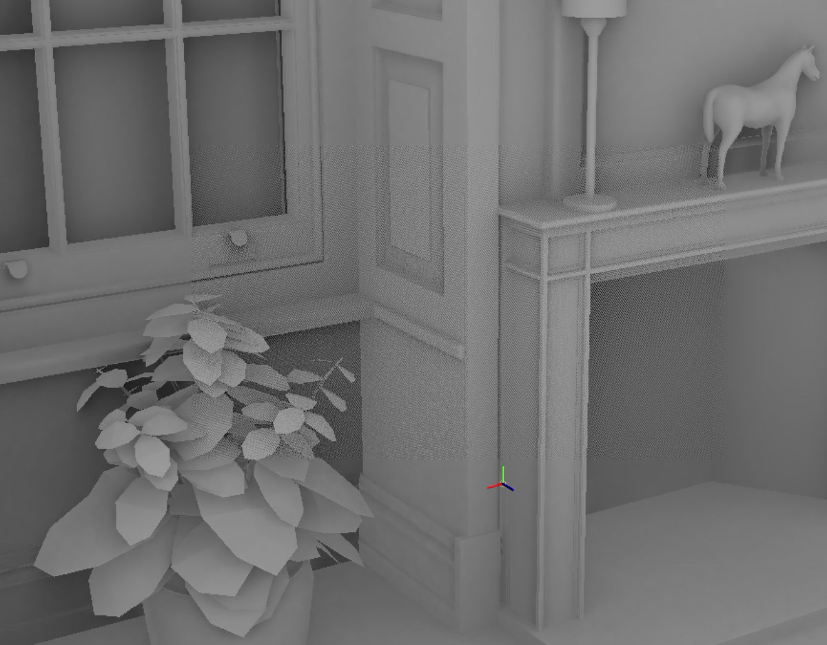 LuxLyu's tweet image. Making progress on my ssao implementation: tried to use guided image filtering for denoising today, results look promising. Still not sure how to prevent flickers without comprosing some depth details though... #graphicsprogramming #indiegamedev #screenshotsaturaday