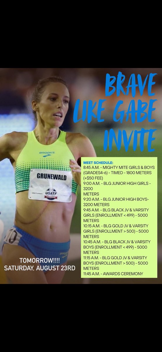 The 6th annual “Brave Like Gabe” Cross Country Meet is an AMAZING event to kick off the season!!! 34 teams, 1000+ runners, great coaches, &amp; numerous volunteers come together for a great cause! Proud of everyone for a “1st class” event! This is what HS sports is about!
#Mudita