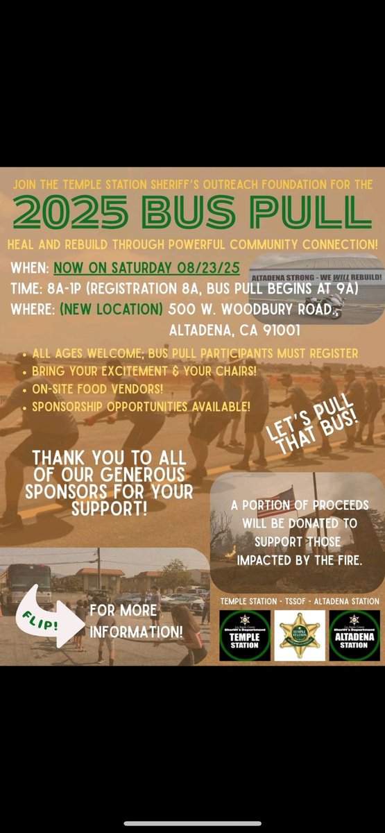 billdozer777's tweet photo. Hey Bill, wanna pull a bus for a good cause?
Say less, I'm in!💪🏾
Do yourselves a favor and get involved in your community. Could be public service, soup kitchen, bus pulling charity...you name it. Be a light in these dark times yall!💪🏾
#altadenastrong #altadenarotary #buspull https://t.co/kMqpgA2FHG
