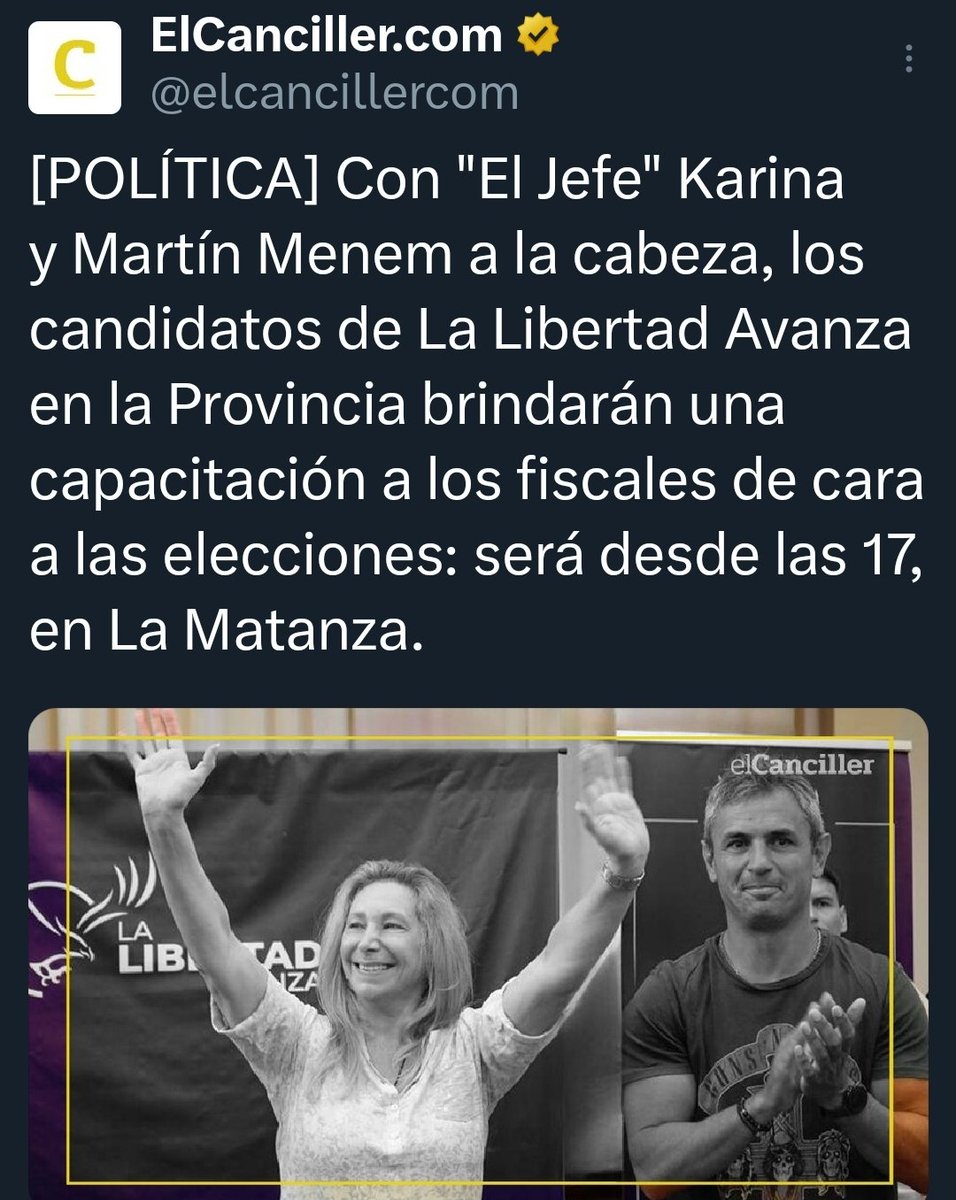 Karina Milei va a dar capacitación de fiscalización electoral en La Matanza. La clase aborda:
📂 Introducción al robo de boletas. Teoría y práctica.
📂 3%: Su importancia numerológica y financiera.
📂 Voto de discapacitados: Cómo anularlo.
📂 Jubilados: Cómo pedirle a la policía