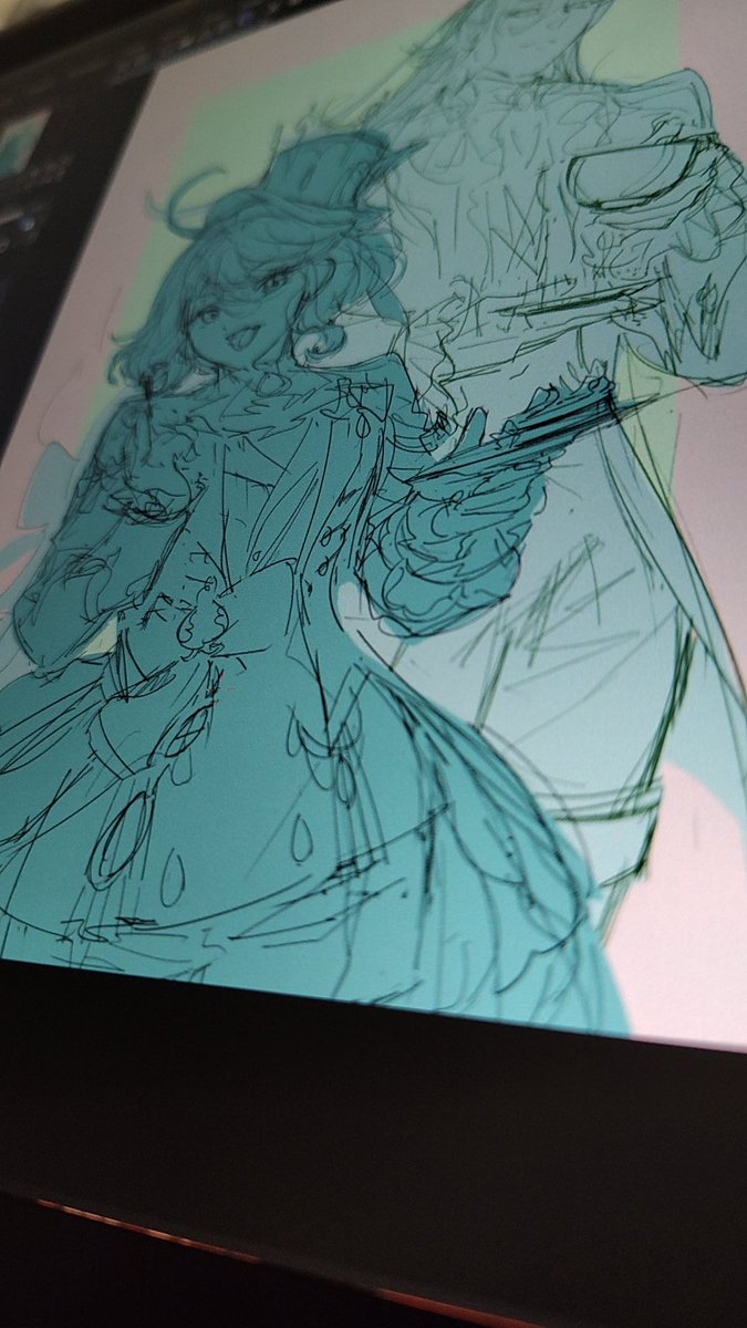 🍰☕.

#wip
#Furina
#Neuvillette 
#genshinfanarts
