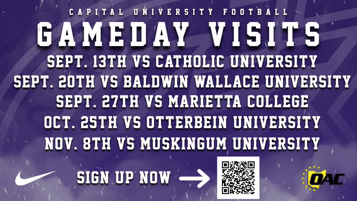 Zachary McDaniel (@zach_mcd_7) on Twitter photo Thank you <a href="/CapitalU_FB/">Capital University Football</a> and <a href="/Coachcalexander/">Charles Alexander</a> for the gameday visit inviteā¼ļø
<a href="/coachnate56/">Coach Stephens</a> <a href="/CoachCarrafa/">Coach Carrafa</a> <a href="/coachrobandrews/">Robert Andrews</a> <a href="/CoachLeroyRyals/">Coach Ryals</a> <a href="/CoachSeale_/">Coach Lane Seale</a> <a href="/WGWarriorFB/">Walnut Grove Football</a> <a href="/wghs_strength/">wghs_strength</a> Thank you <a href="/CapitalU_FB/">Capital University Football</a> and <a href="/Coachcalexander/">Charles Alexander</a> for the gameday visit inviteā¼ļø
<a href="/coachnate56/">Coach Stephens</a> <a href="/CoachCarrafa/">Coach Carrafa</a> <a href="/coachrobandrews/">Robert Andrews</a> <a href="/CoachLeroyRyals/">Coach Ryals</a> <a href="/CoachSeale_/">Coach Lane Seale</a> <a href="/WGWarriorFB/">Walnut Grove Football</a> <a href="/wghs_strength/">wghs_strength</a>
