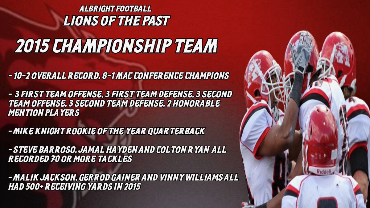 Albright_FBall's tweet image. Lions of the Past: 2015 Team Edition

#ACDNA