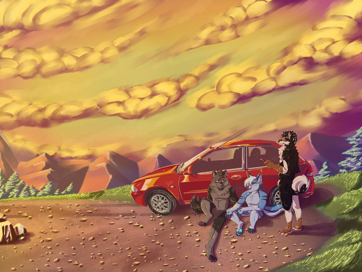 Marshy_Fur's tweet photo. Finished the big background com for the good boy @Spikebeboi !!! 
again, very proud with how it came out!! https://t.co/RXtpPrcN7S