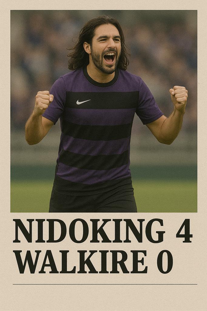 MATCHDAY 🏆
J.1 VI.132 🇪🇸

⚫🟣 Nidoking Furia4️⃣
🔴⚫ Walkire 0️⃣

⚽️Goals⚽️
⚽️ 24. Francisco Lerin (1-0 2')
⚽️ 7. Joan Albalà(1-0 51')
⚽️ 9. Patricio Oña ( 3-0 73')
⚽️ 2. Pitacaños (4-0 76')