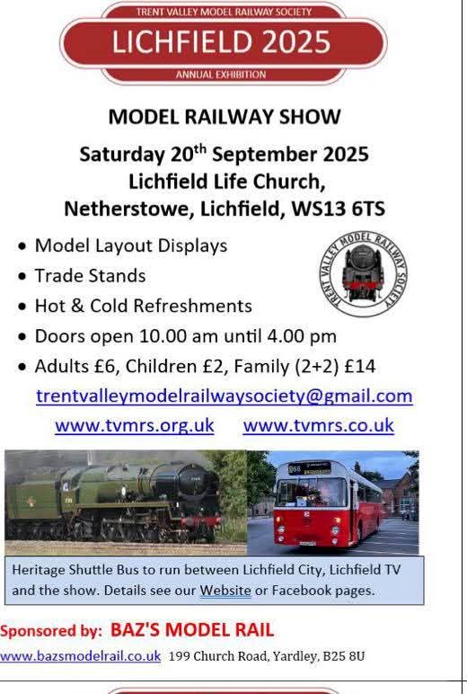 Our show is coming up folks why not pop along and say hi #tmrguk #cavalex #accurascale #hornby #bachmann #modelrailway