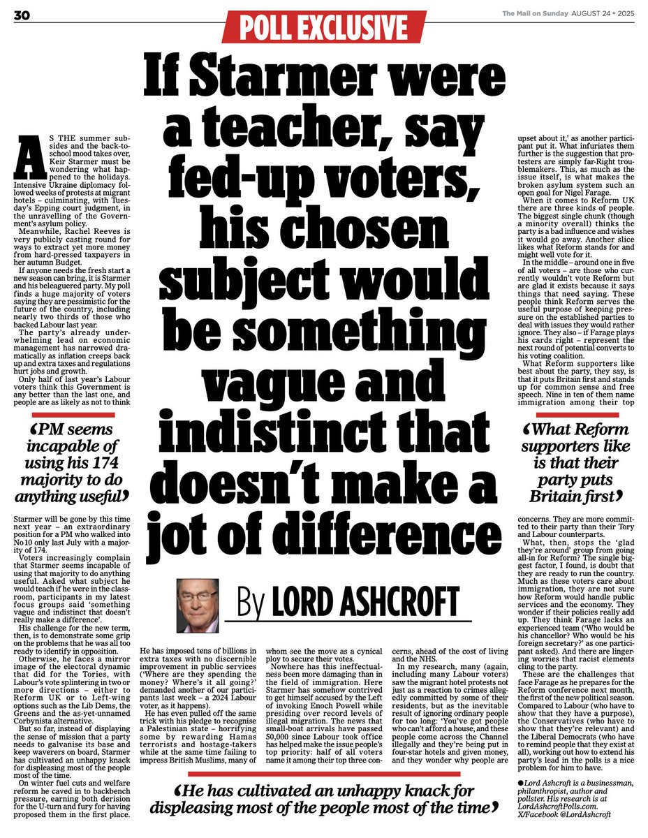 Lord Ashcroft (@lordashcroft) on Twitter photo My latest polling analysis in today's Mail on Sunday <a href="/DailyMail/">Daily Mail</a>
All the data at LordAshcroftPolls.com My latest polling analysis in today's Mail on Sunday <a href="/DailyMail/">Daily Mail</a>
All the data at LordAshcroftPolls.com