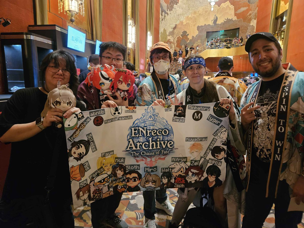 Even though I can’t be at AFO in person, I’m there in spirit. We made a banner with everyone from ENreco Archive, and some members who are there took a photo with it!

Huge thanks to my friends for representing the team, hope everyone has fun!

#holoAllforOne
