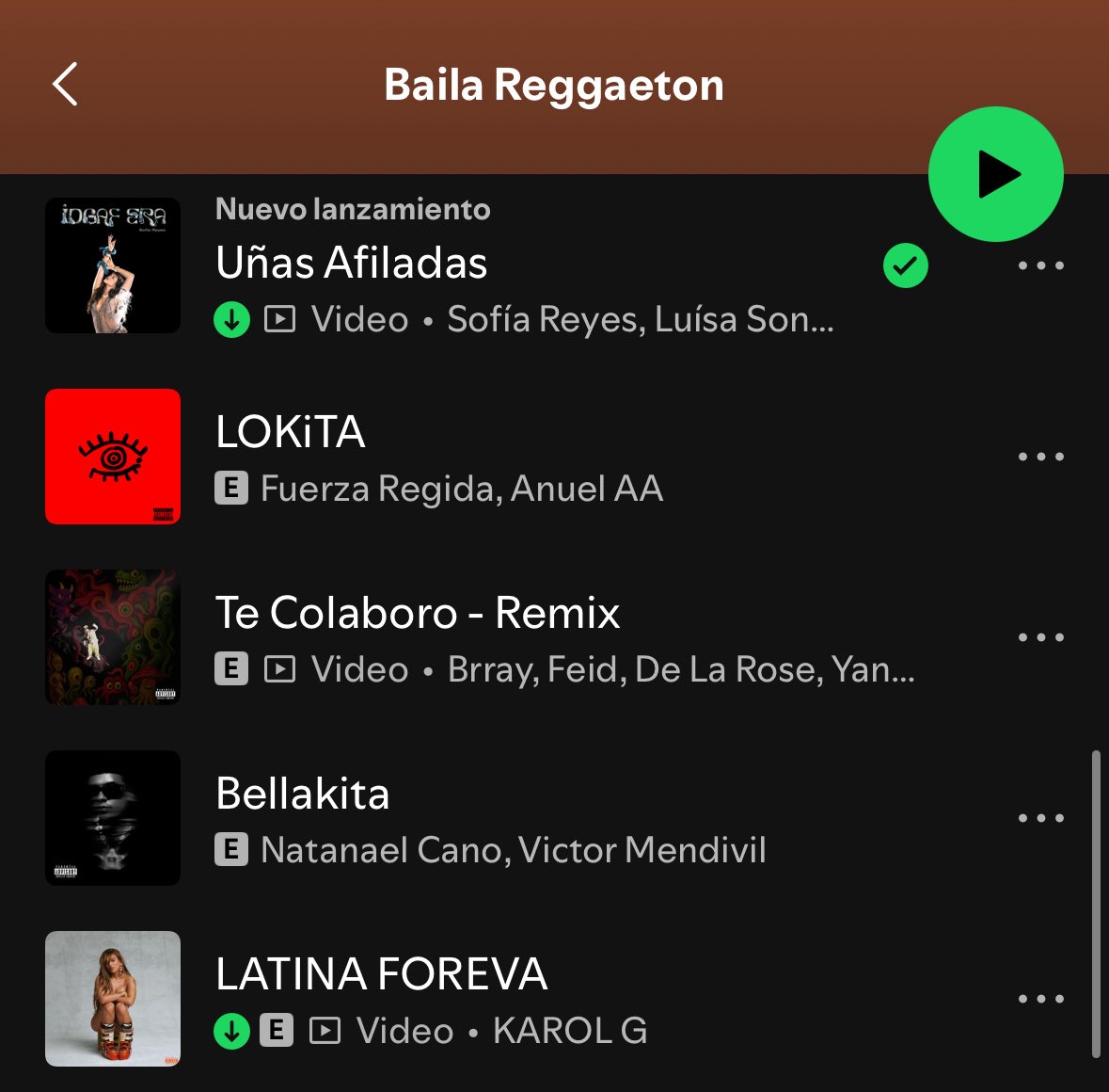 sofiareyesdata's tweet photo. “Uñas Afiladas” ha sido agregada a la playlist “Baila Reggaeton” (10.6M) en Spotify, cubriendo la posición #19. https://t.co/B5IWQXwaq7