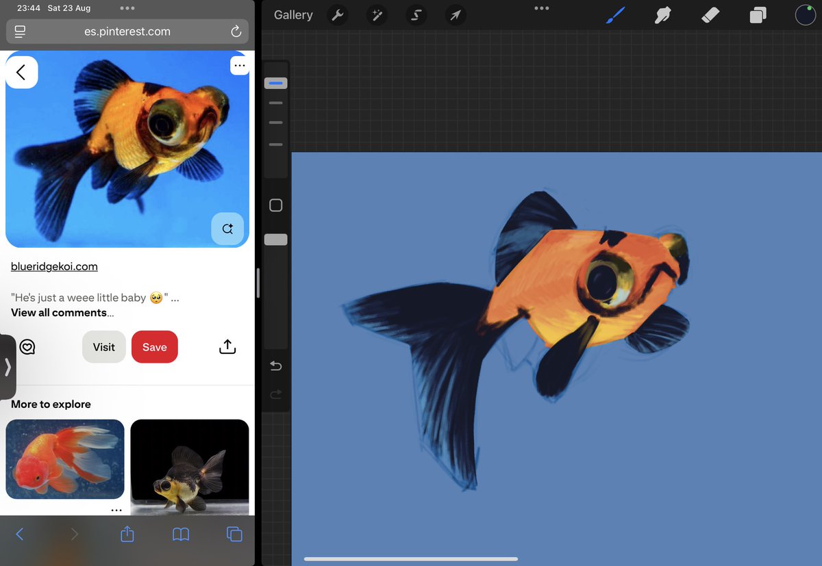 mintthru's tweet image. me han baneado del overwatch asi que he dibujado un pescao