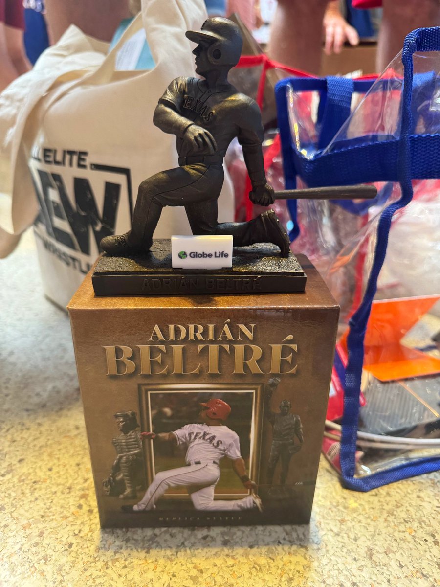 The Adrian Beltre bobblehead that the Rangers are giving out tonight 

Via <a href="/TX_Haley/">Haley</a>