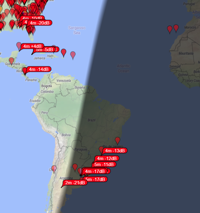 Good to see 6M open to SA, but mostly stations I've already worked being seen here.