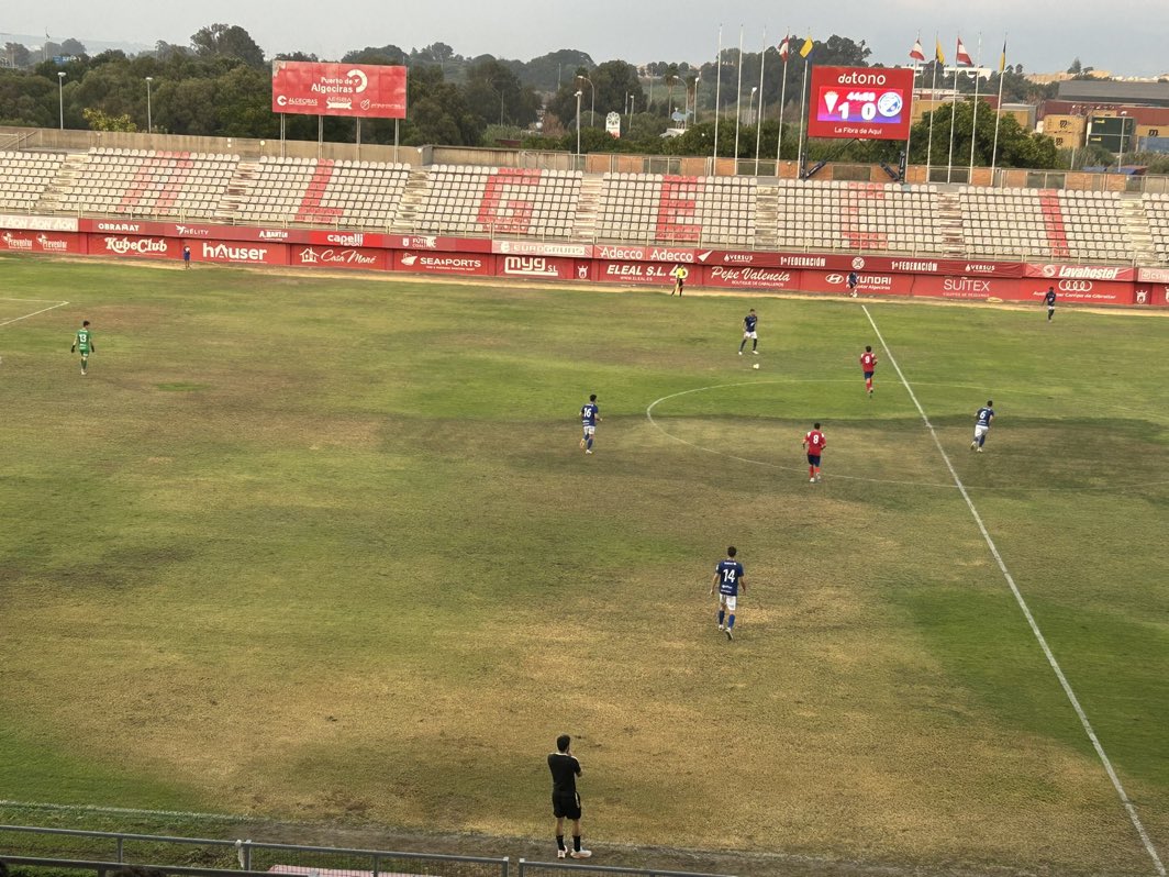 ⚽GOL SIN VAR ❌🖥️ (@golsinvar) on Twitter photo Preocupa y mucho el estado del terreno de juego del <a href="/AlgecirasCF/">Algeciras CF</a>.
▶️Debutan en la jornada 2 en el Nuevo Mirador frente al <a href="/marbella_fc/">Marbella FC</a>
Tal y como está ahora mismo, es un riesgo practicar fútbol ahí.
🤳 <a href="/EnriqueTadeoGlz/">Enrique Tadeo</a> Preocupa y mucho el estado del terreno de juego del <a href="/AlgecirasCF/">Algeciras CF</a>.
▶️Debutan en la jornada 2 en el Nuevo Mirador frente al <a href="/marbella_fc/">Marbella FC</a>
Tal y como está ahora mismo, es un riesgo practicar fútbol ahí.
🤳 <a href="/EnriqueTadeoGlz/">Enrique Tadeo</a>