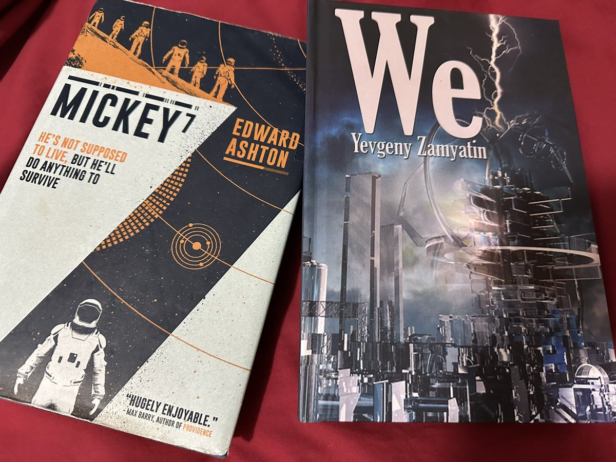 Jocelyn Leigh (@joce_leigh) on Twitter photo Time for some SciFi to break up all the classics. <a href="/tyler/">Tyler Winklevoss</a>’s recommendation and the recent film meant I had to get “Mickey7”
I am halfway through “We” and can’t believe I didn’t really know of this seminal work that influenced both Orwell and Huxley. Thanks <a href="/SeanBerube4/">Sean Berube</a> for your Time for some SciFi to break up all the classics. <a href="/tyler/">Tyler Winklevoss</a>’s recommendation and the recent film meant I had to get “Mickey7”
I am halfway through “We” and can’t believe I didn’t really know of this seminal work that influenced both Orwell and Huxley. Thanks <a href="/SeanBerube4/">Sean Berube</a> for your