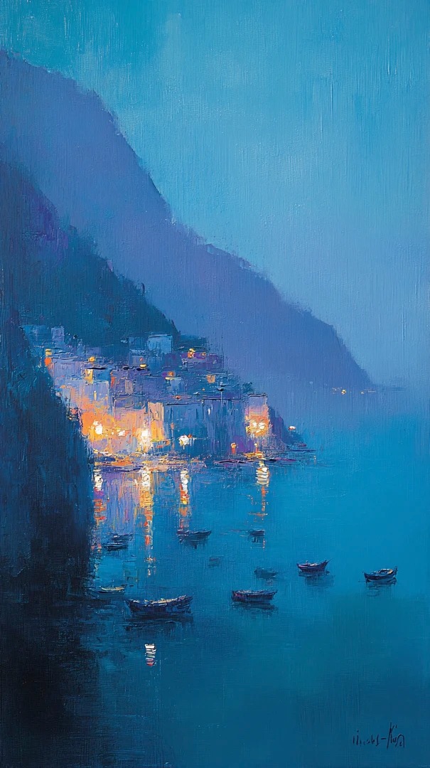 choo31578467's tweet image. The village breathes in twilight, its lights spilling into the water like forgotten dreams.

Send this to your past self.
nightscapes #waterreflections #coastalvillage #dreamy #moodyart #bluehour #wallpaper #dejavuwallpaper #painting #serenity #stillness