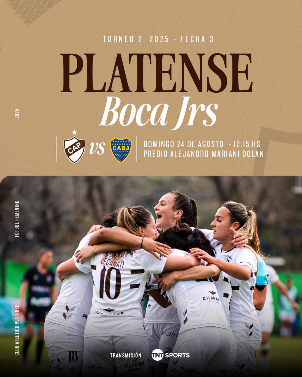 Platense Fรบtbol Femenino (@capfutfem) on Twitter photo #PrimeraDivisiรณn | ยก๐ฟ๐ค๐ข๐๐ฃ๐๐ค ๐๐ฃ ๐๐๐จ๐, ๐๐ค๐ฃ ๐ฃ๐ช๐๐จ๐ฉ๐ง๐ ๐๐๐ฃ๐ฉ๐! ๐ โฝ๏ธ
๐ฆ En busca de sumar de a tres en el ๐๏ธ Predio Alejandro Mariani Dolan Platense reciben a Boca Jrs.
๐ป El encuentro serรก transmitido por TNT Sports.
#SiemprePlatense๐ค #PrimeraDivisiรณn | ยก๐ฟ๐ค๐ข๐๐ฃ๐๐ค ๐๐ฃ ๐๐๐จ๐, ๐๐ค๐ฃ ๐ฃ๐ช๐๐จ๐ฉ๐ง๐ ๐๐๐ฃ๐ฉ๐! ๐ โฝ๏ธ
๐ฆ En busca de sumar de a tres en el ๐๏ธ Predio Alejandro Mariani Dolan Platense reciben a Boca Jrs.
๐ป El encuentro serรก transmitido por TNT Sports.
#SiemprePlatense๐ค