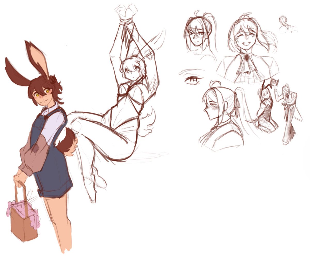 I heard that bunny day was recently...
Also been drawing a LOT of <a href="/m00nnotsun/">Noctis 🖤</a> 's oc damien LOL